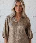 Metallic Python Blouse