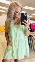 Green Linen Dress