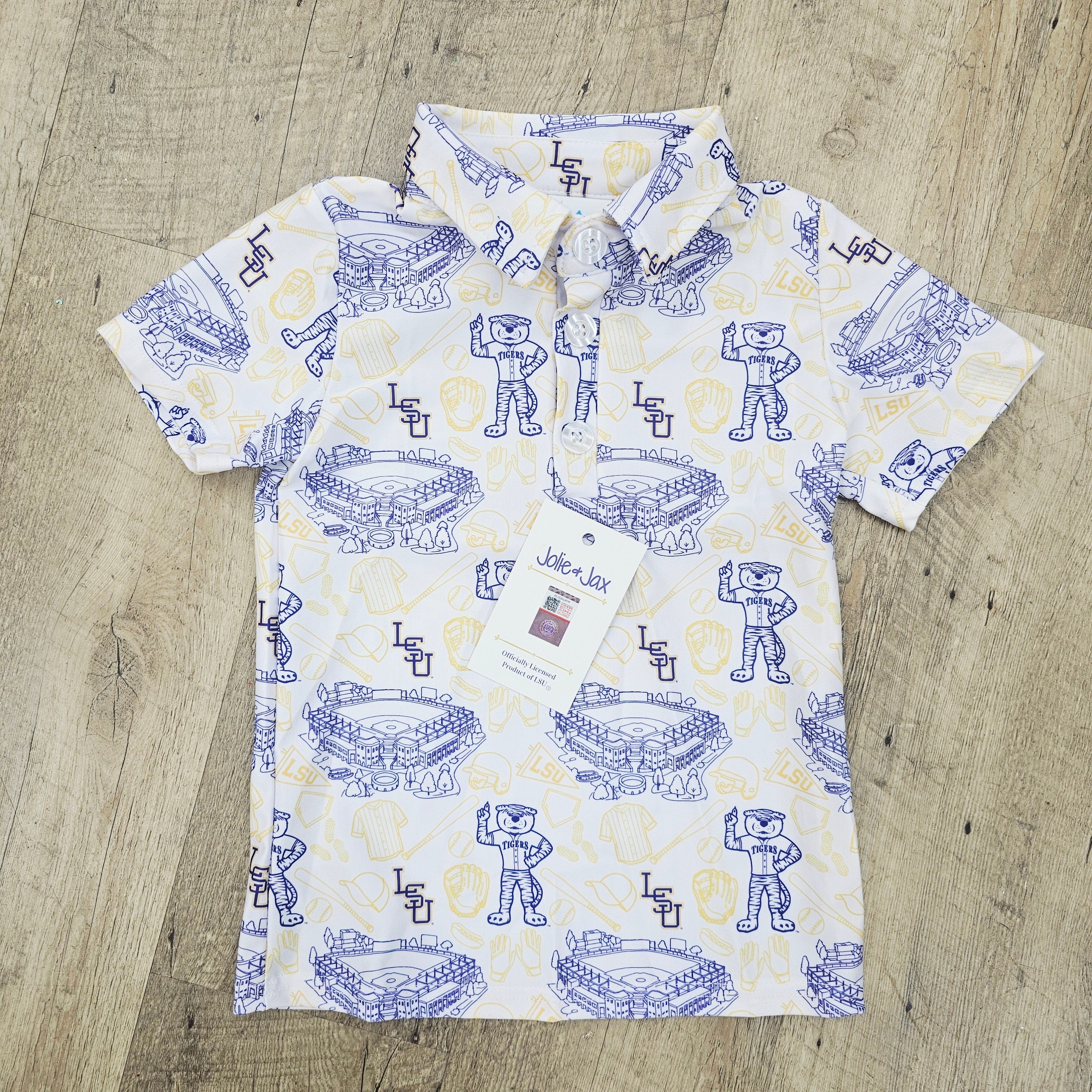 LSU Baseball Polo Kid's (Officially Licensed)