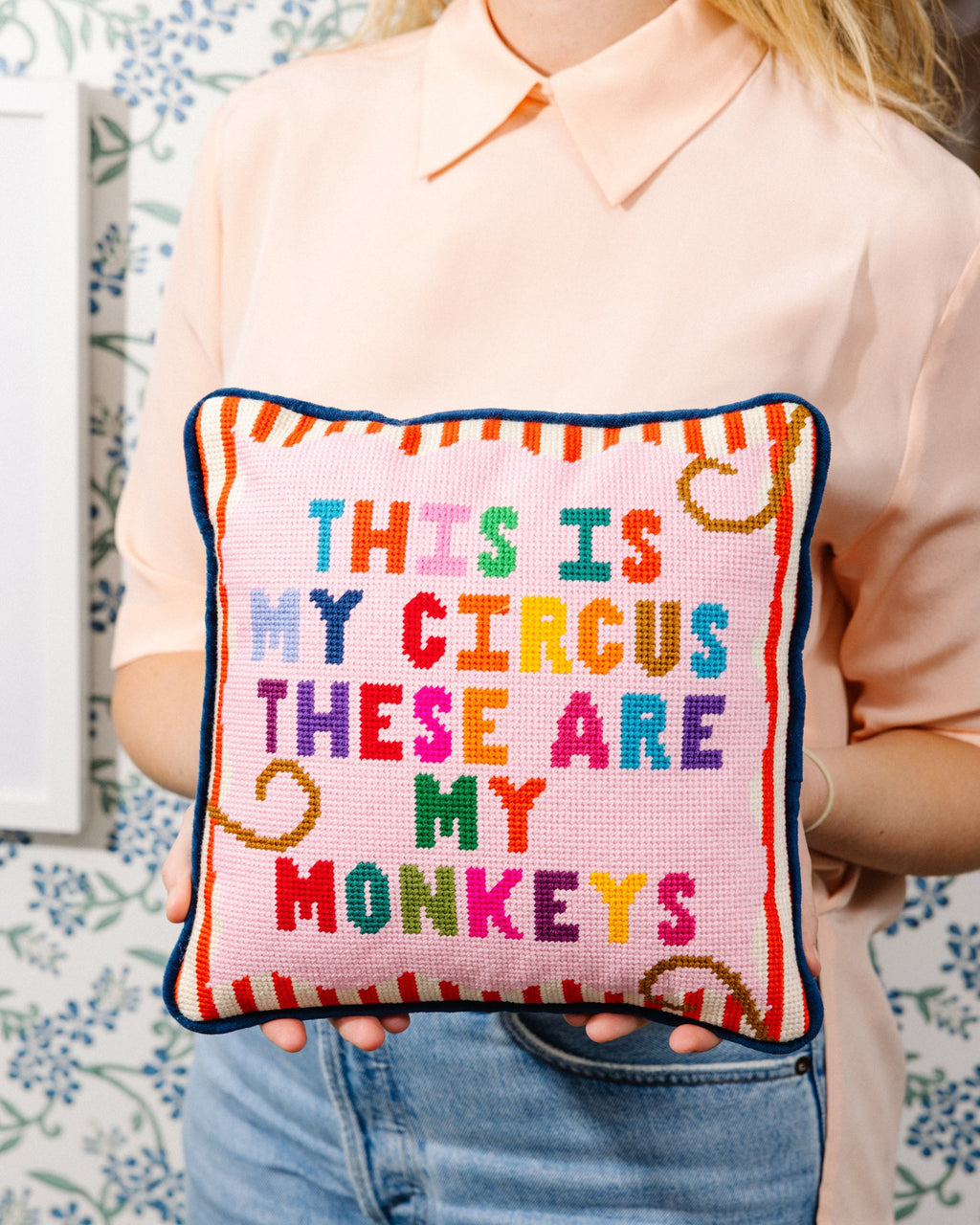 My Circus Needlepoint Pillow