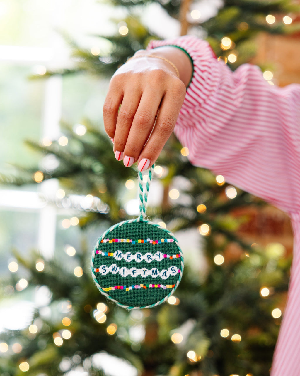 Needlepoint Ornament - Friendship Bracelet