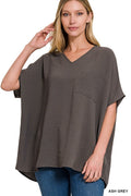 Grey Basic Airflow Pocket Top