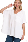 White Basic Airflow Pocket Top