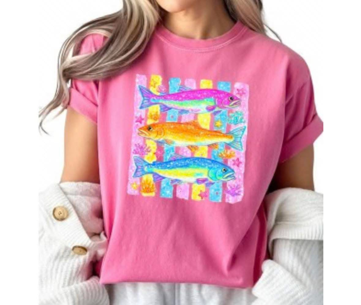 Hot Pink Fish Tee