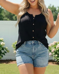 Black Button Tank