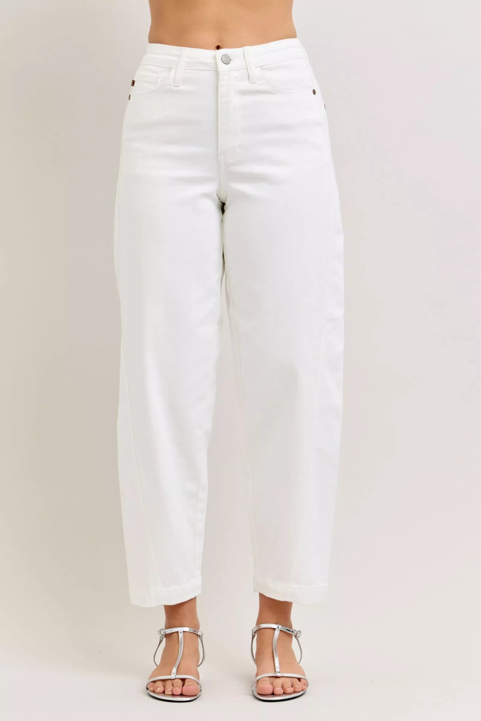 Judy Blue High-Waisted Rigid Magic Panel Barrel Jeans