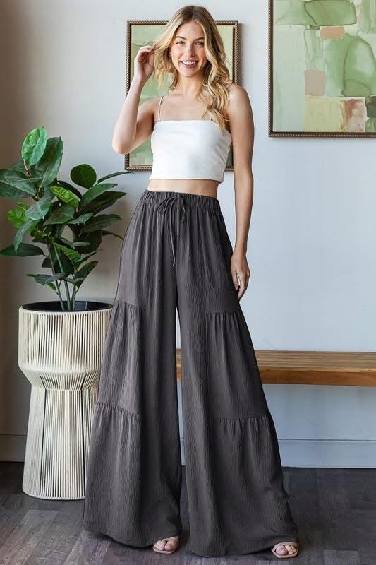 Charcoal Flowy Pants