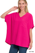 Bright Pink Basic Airflow Pocket Top