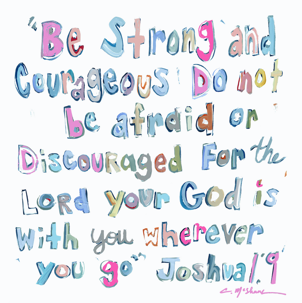 Joshua 1:9 Bible Verse Acrylic Tabletop Art