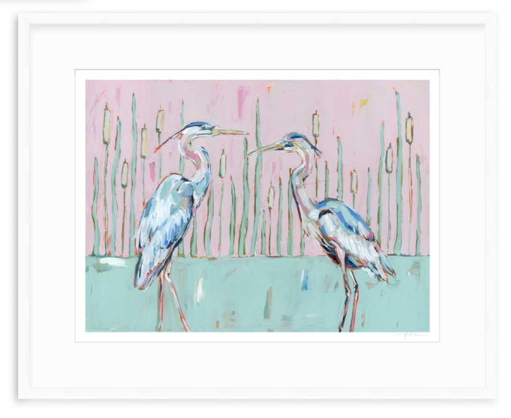 Follow Your Path Blue Herons Fine Art Print