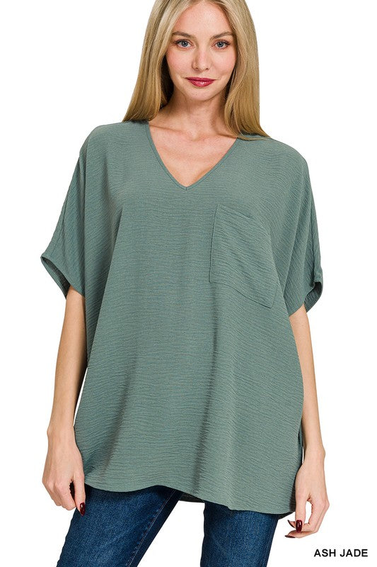 Ash Jade Basic Airflow Pocket Top