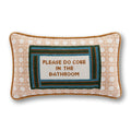 Bathroom Etiquette Needlepoint Pillow