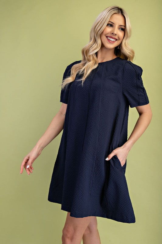 Navy Blue Prim & Proper Aline Dress