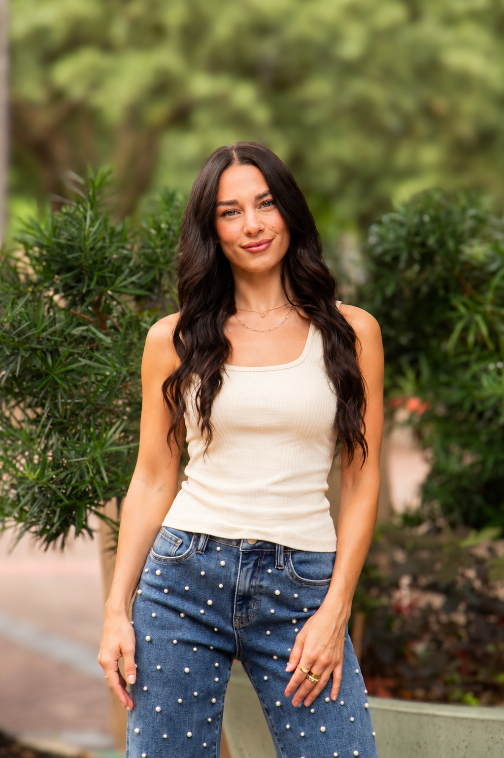 Bella Tank Top, Ivory