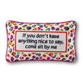 Come Sit By Me Needlepoint Pillow