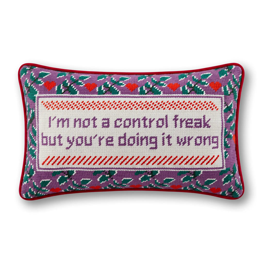 Control Freak Needlepoint Pillow