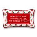 Check it Twice Needlepoint Pillow