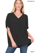 Black Basic Airflow Pocket Top