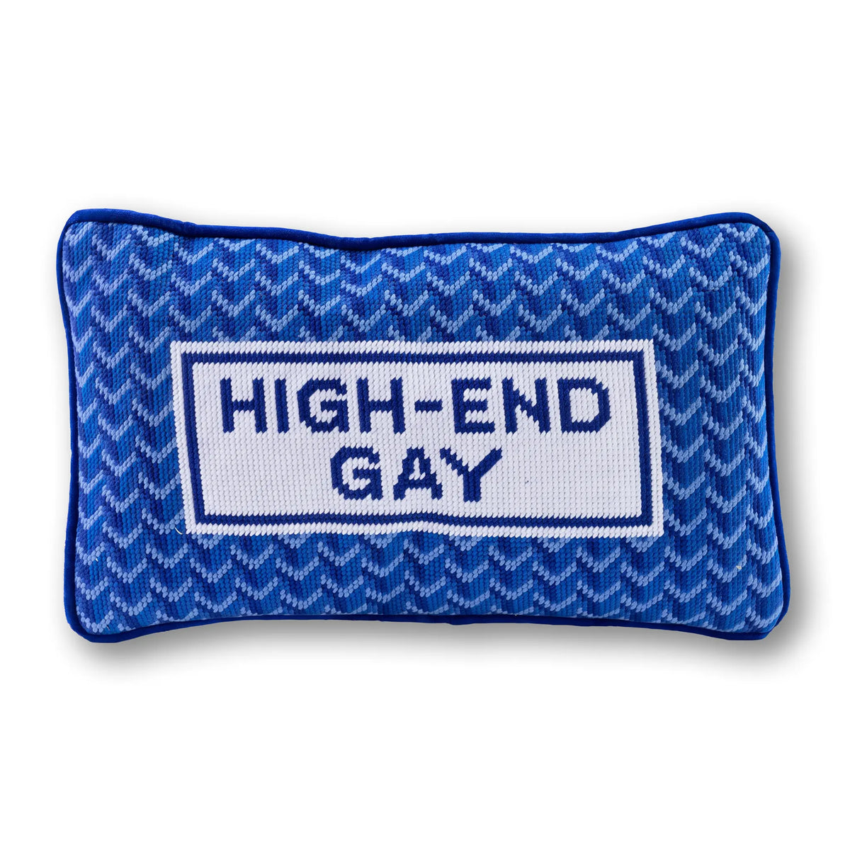 High End Gay Needlepoint Pillow