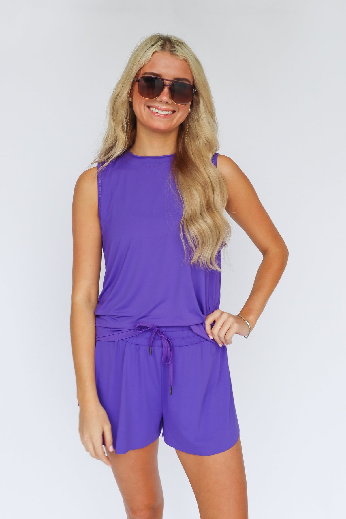 Women's Purple High Low Tank