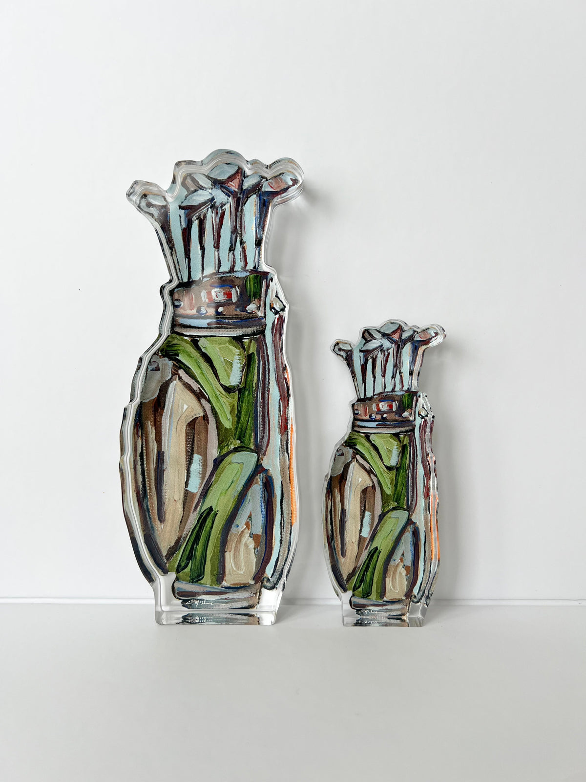 Golf Clubs Acrylic Tabletop Art