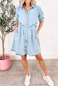 Mineral Wash Denim Dress