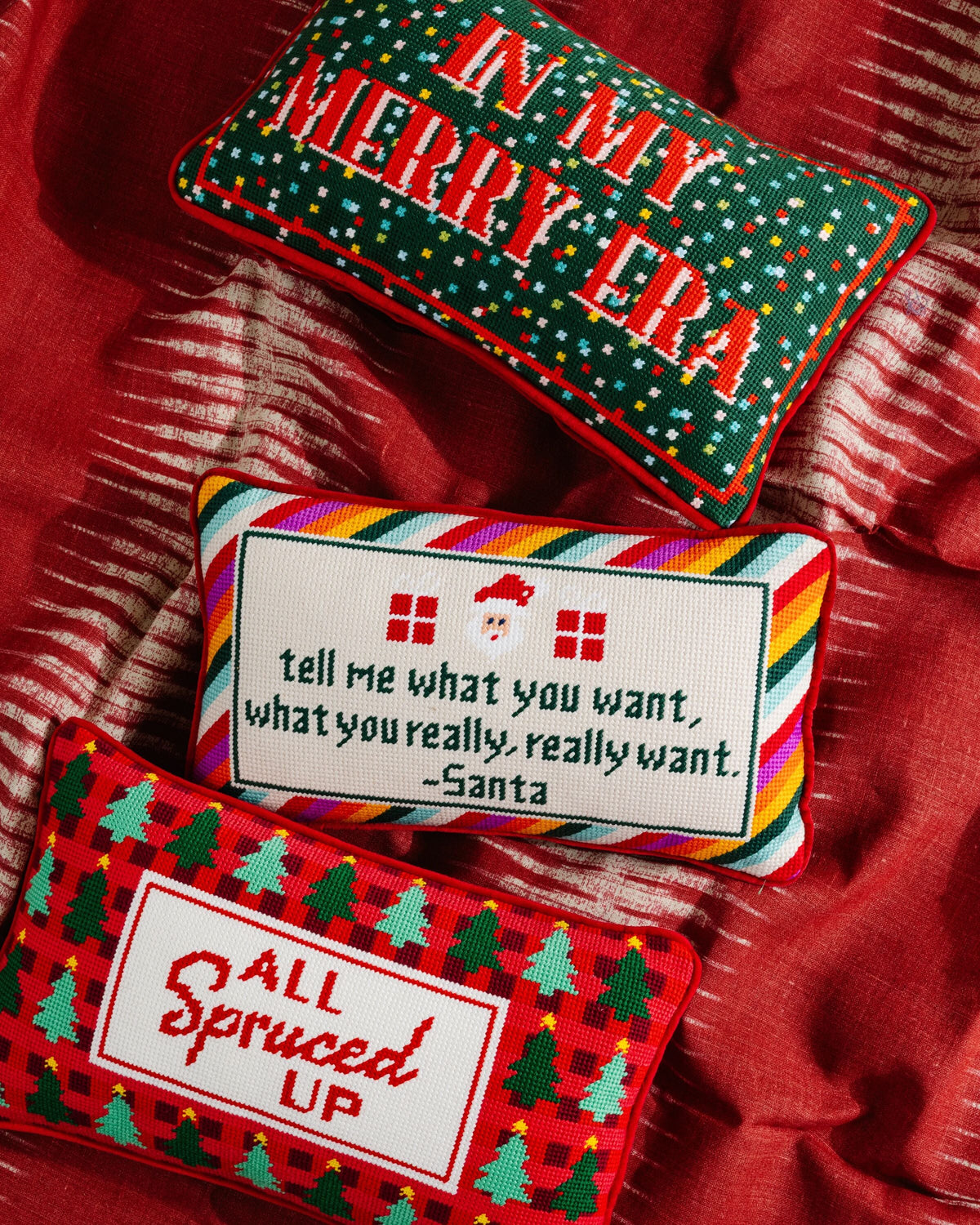Tell Me What You Want Needlepoint Pillow