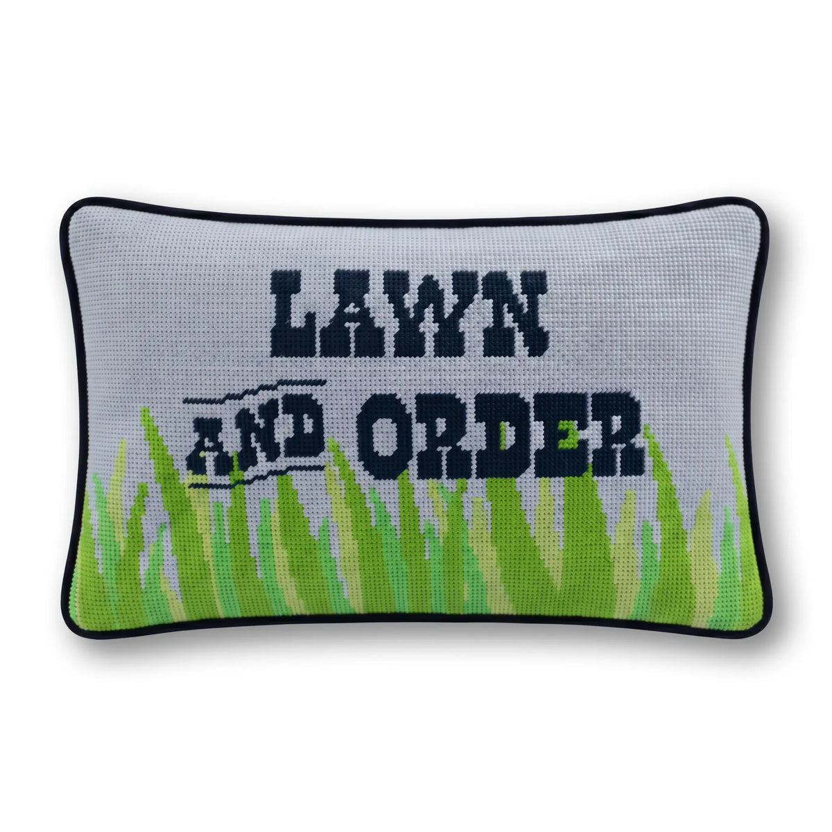 Lawn & Order Needlepoint Pillow