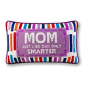 Mom Rules Needlepoint Pillow