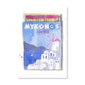 Mykonos Matchbook Art Print