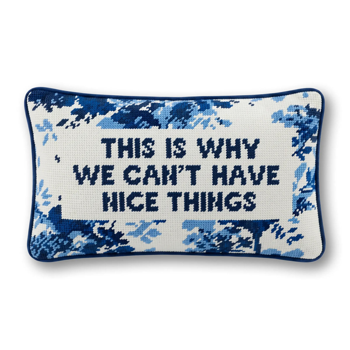 Nice Things Needlepoint Pillow