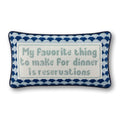 Reservations Needlepoint Pillow