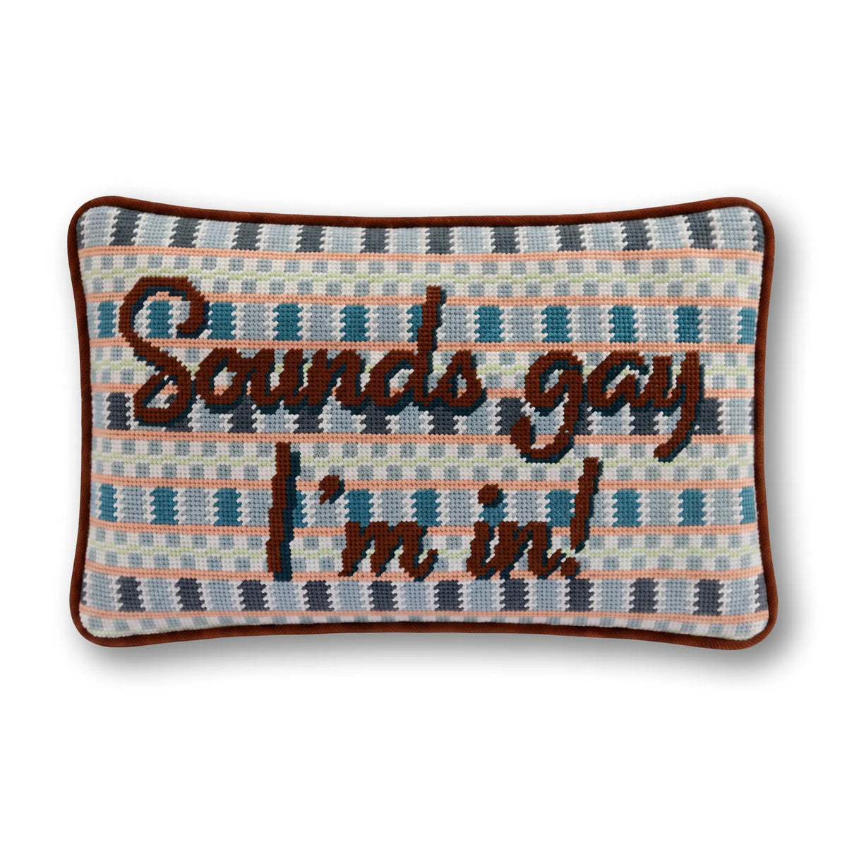 Sounds Gay Needlepoint Pillow