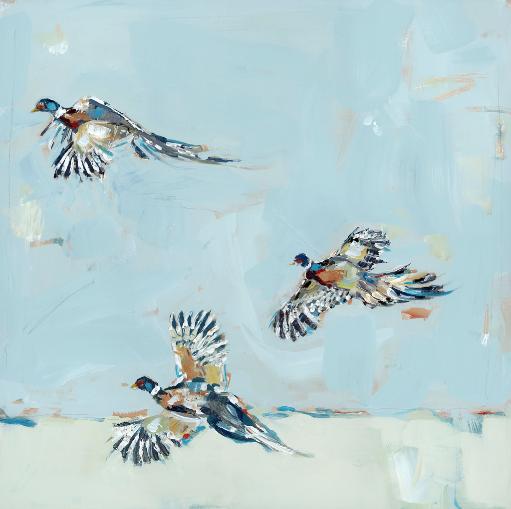 "Pheasantly Surprised" on canvas