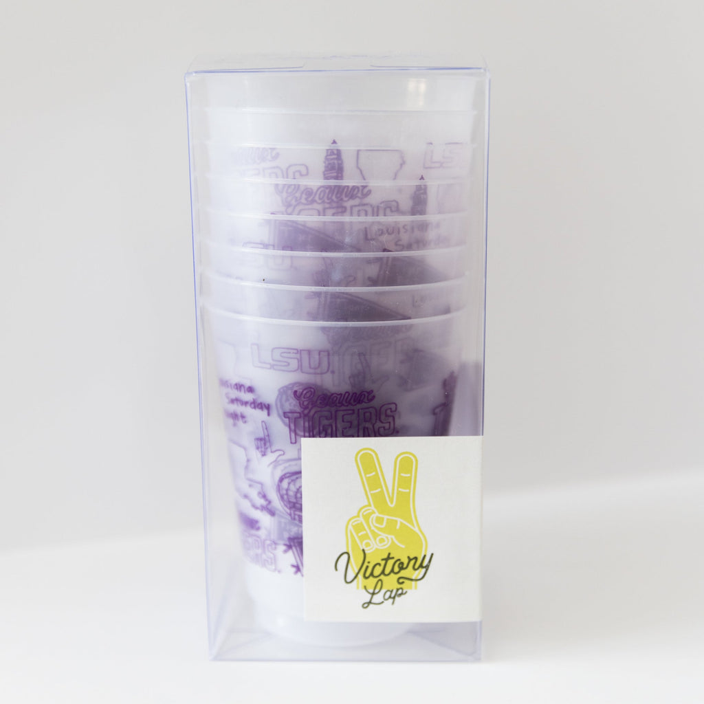Louisiana State University (LSU) - Shatterproof Cups, Set of 8